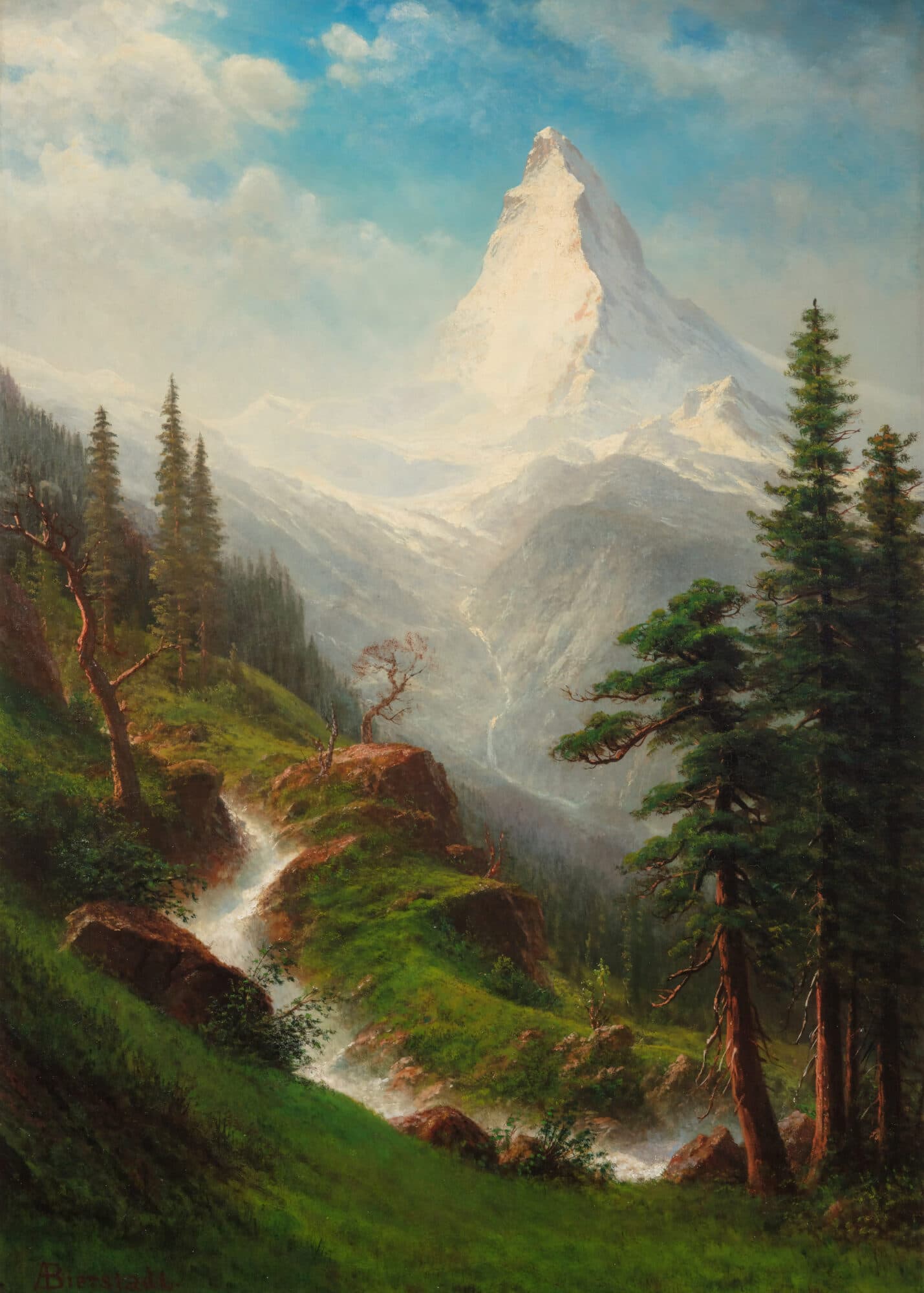 The Matterhorn - Metal Poster by Albert Bierstadt