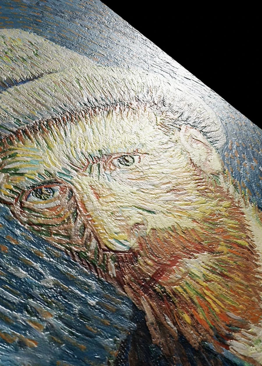 Self-portrait with Grey Felt Hat - FeelForm™ Tactile Surface
