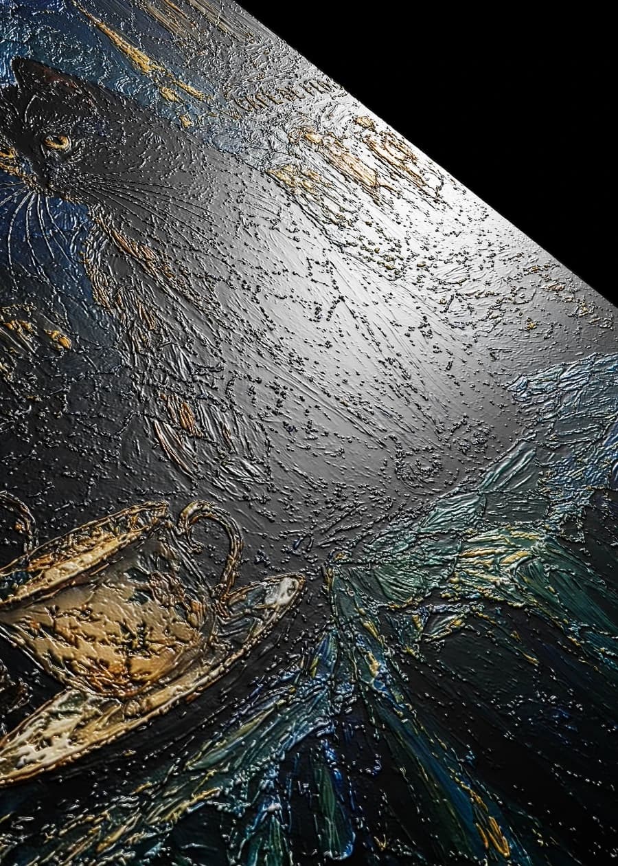 Midnight Café Sentinel - FeelForm™ Tactile Surface