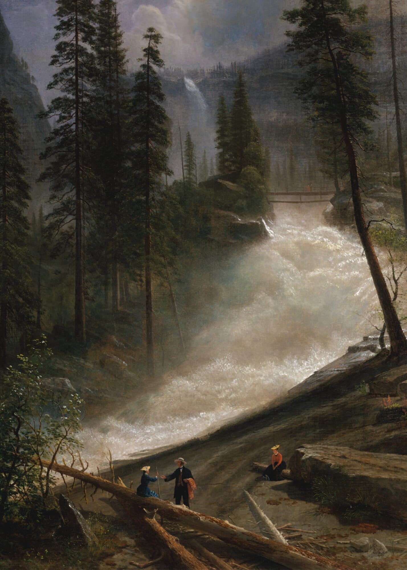 Nevada Falls - Metal Poster by Albert Bierstadt