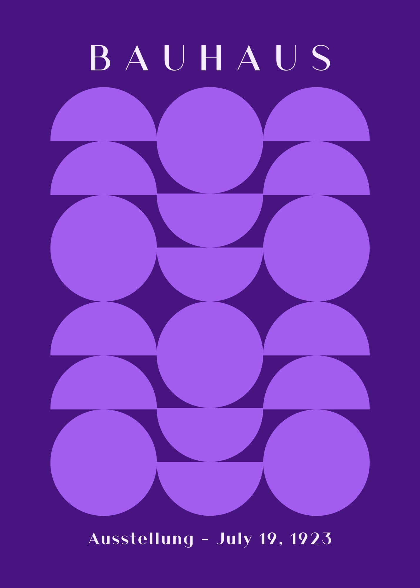 Violet Stack 1923 - Metal Poster by Bauhaus Collection