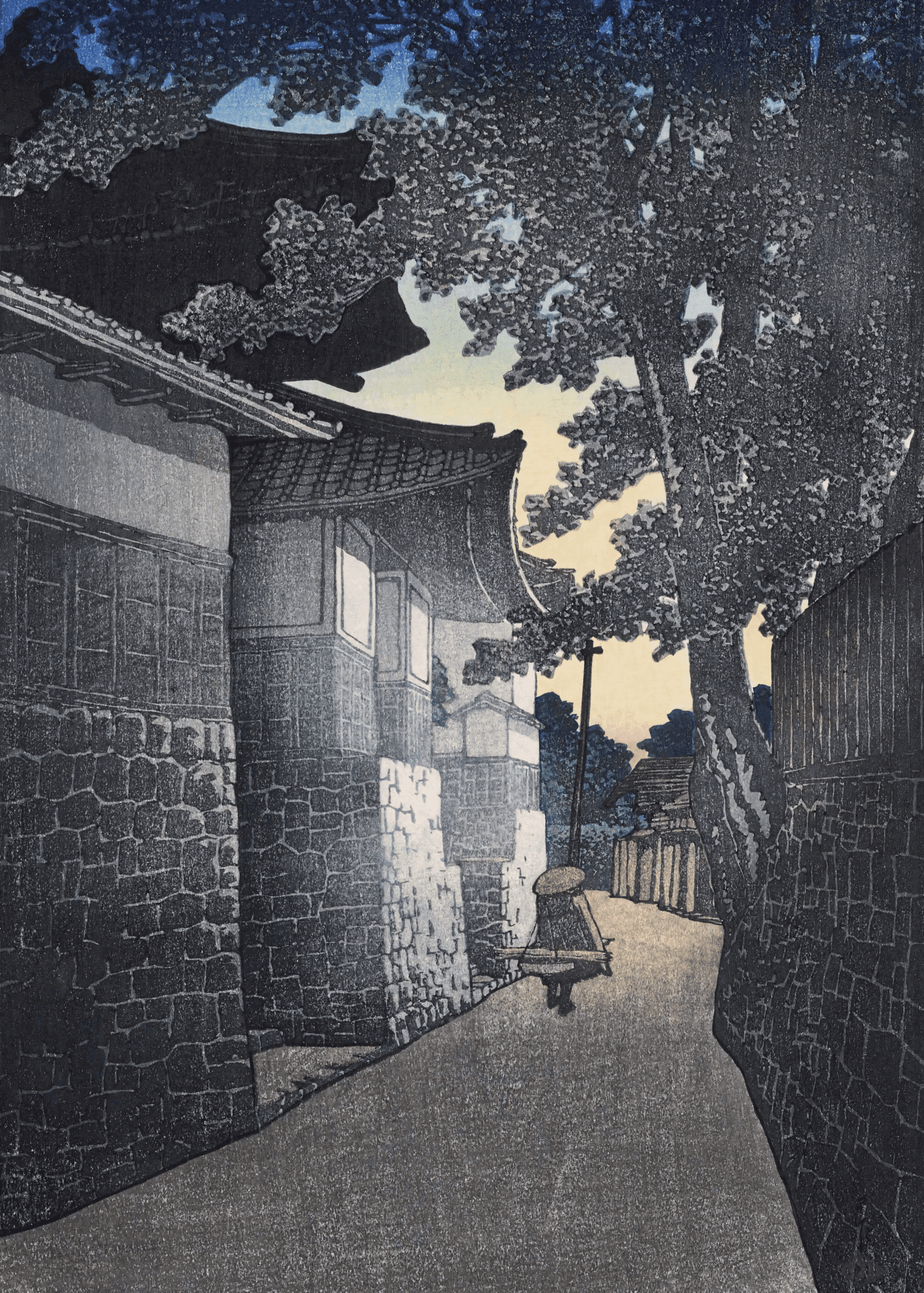 Evening at Kanazawa - Metal Poster by Hasui Kawase