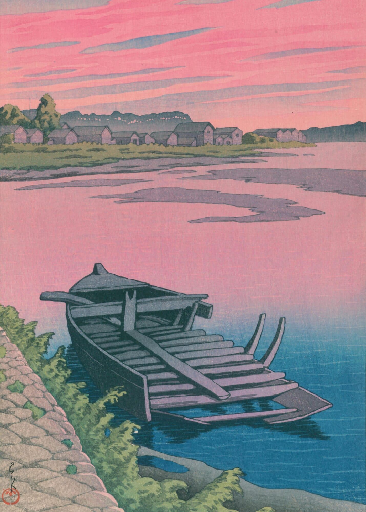 Lake Shinji - Metal Poster by Hasui Kawase