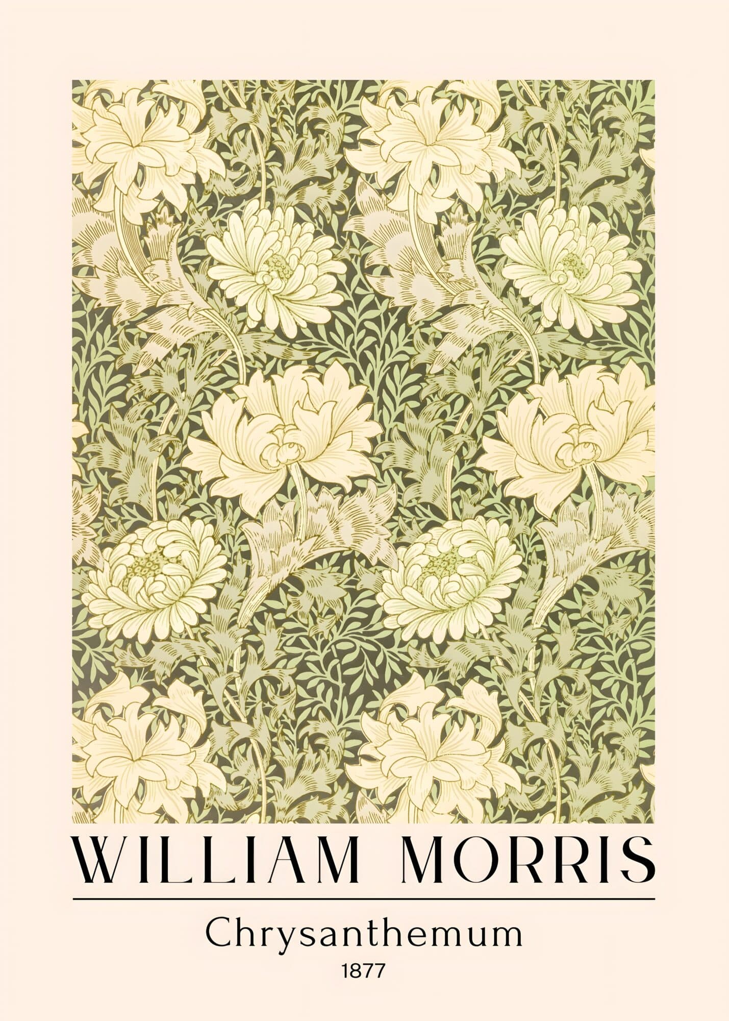 Chrysanthemum - Metal Poster by William Morris