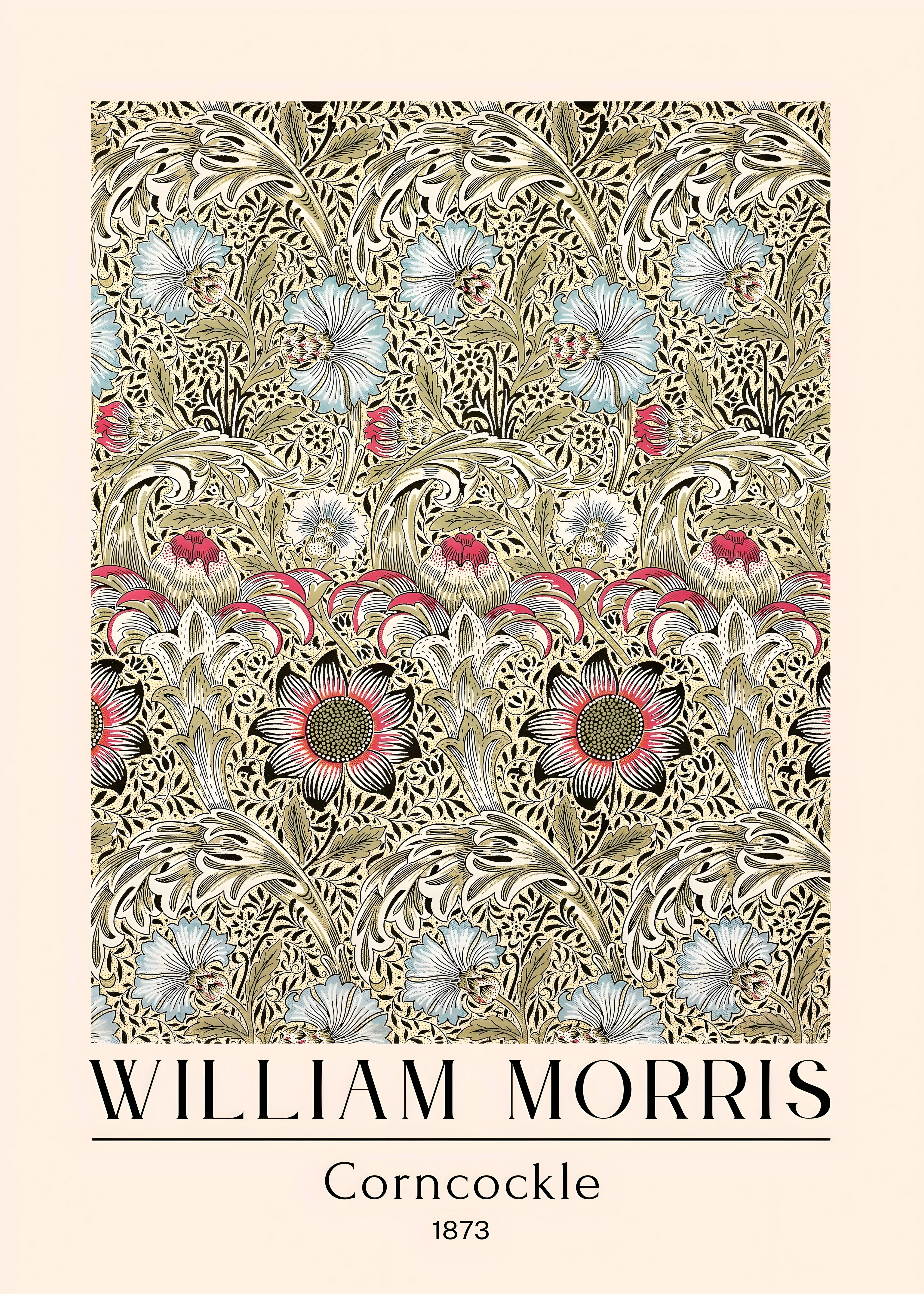 Corncockle - Metal Poster by William Morris